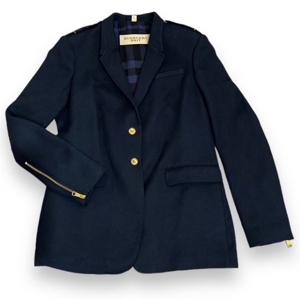 Burberry Navy Jacket with Bold Red Trim - Picture 11 of 12